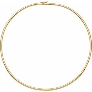 14K Yellow Gold 3 mm Omega 18" Chain